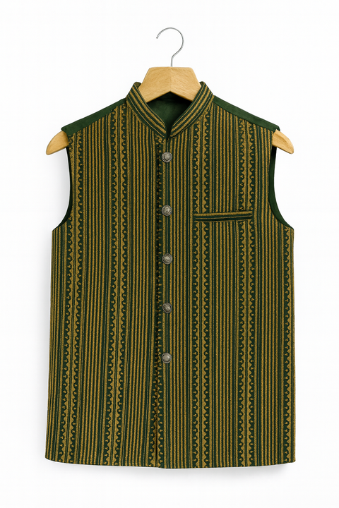 Classic Emerald Gold Waistcoat