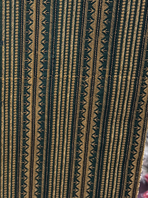 Royal Emerald & Gold Silk Kids Outfit