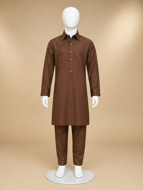 Ayaan – Mocha Brown Shalwar Kameez
