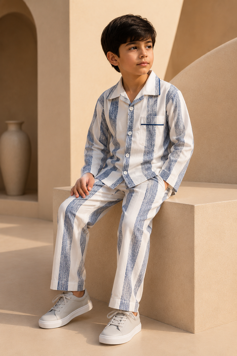 Blue Willow Shirt & Trouser Set