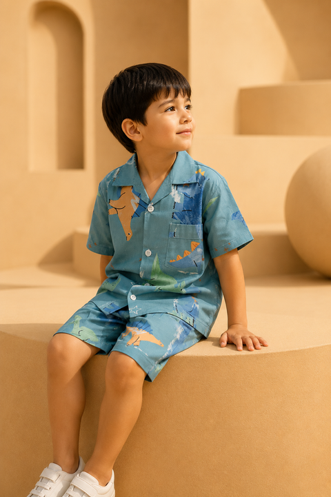Dino Valley Shirt & Short Set
