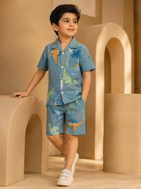 Dino Valley Shirt & Short Set