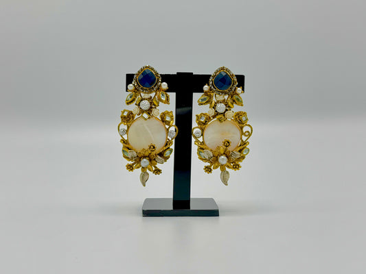 Regal Bloom Handmade Jhumka | Gold-Polished Earrings.