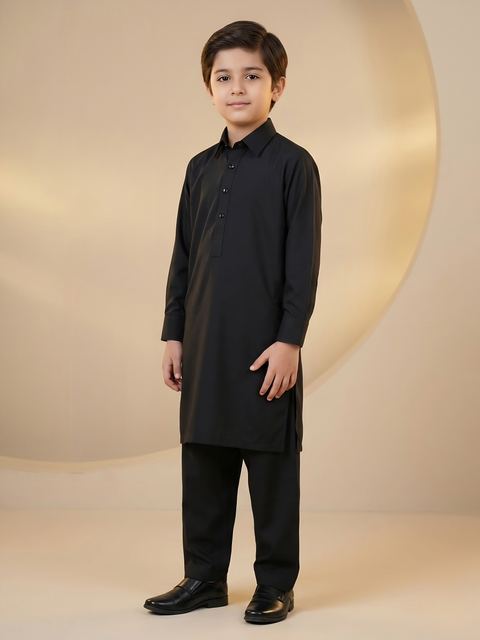 Ayaan – Charcoal Black Shalwar Kameez