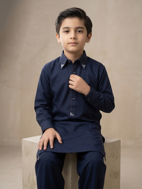 Ayaan – Slate Blue Shalwar Kameez