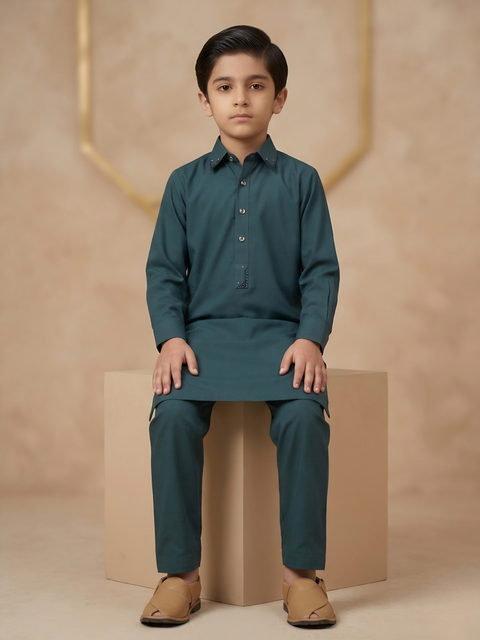 Ayaan – Deep Teal Shalwar Kameez