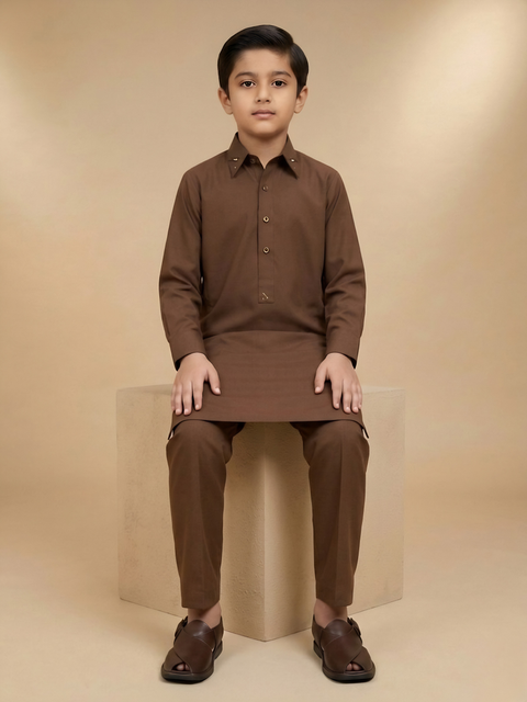 Ayaan – Mocha Brown Shalwar Kameez