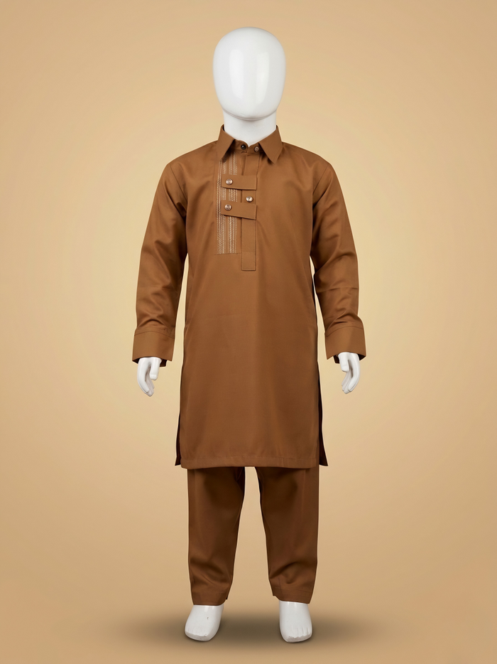 Ayaan – Caramel Brown Shalwar Kameez