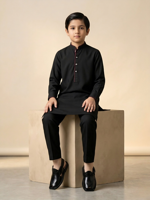 Ayaan – Midnight Black Shalwar Kameez