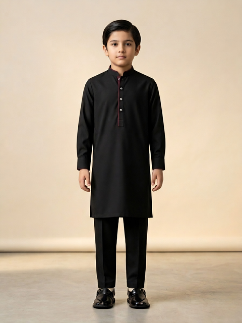 Ayaan – Midnight Black Shalwar Kameez