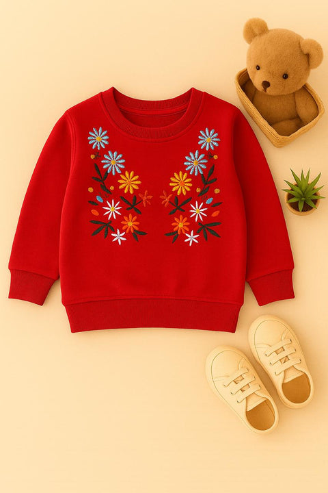 Red Floral Joy Sweatshirt