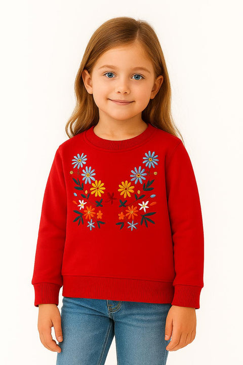 Red Floral Joy Sweatshirt