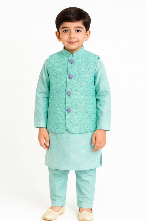 Royal Ice Blue Silk Outfit